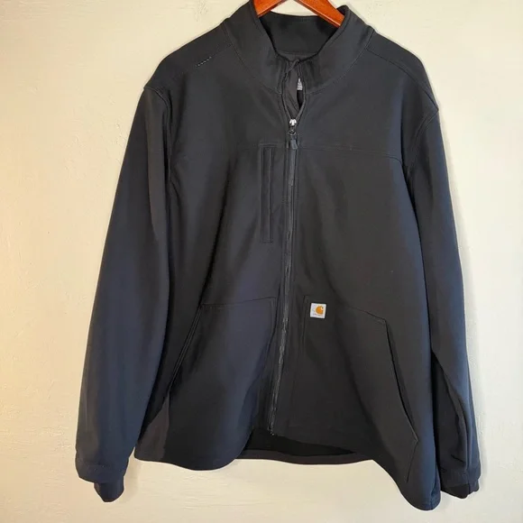 Carhartt Rugged Flex Bonded Fleece Scrub Jacket Size 2XL Black NWOT - Picture 2 of 8